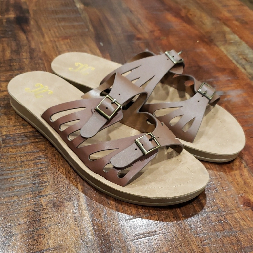 Brown Leather Women's Sandals